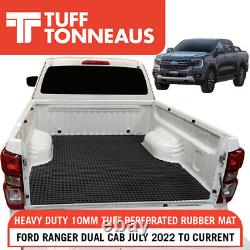 10mm Heavy Duty Rubber Ute Mat For Ford Ranger Next Gen July 2022 to Current
