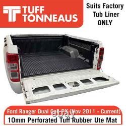 10mm Heavy Duty Rubber Ute Mat For PX Ford Ranger Dual Cab -SUITS FACTORY LINER