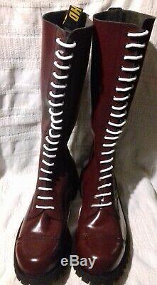 20 hole cherry red Ranger boots size 12 EU 46 skinhead skin skins Oi Gothic punk