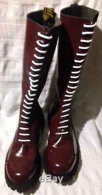 20 hole cherry red Ranger boots size 12 EU 46 skinhead skin skins Oi Gothic punk