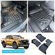 3pcs Set Tailored Fit Floor Mats For Ford Ranger T9 2023-on Double Cab Rubber