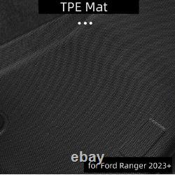 3pcs set Rubber Floor Mud Mats for New Ford Ranger 2023-2024 Deep Tray TPE Mats