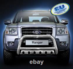 BULL PUSH BAR GRILL GUARD WITH SKID PLATE for Ford Ranger 2007-09 EC APPROVED