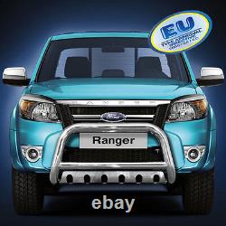 BULL PUSH BAR GRILL GUARD WITH SKID PLATE for Ford Ranger 2009-12 EC APPROVED