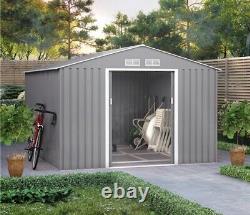 BillyOh Ranger Apex Dark Grey Metal Garden Storage Shed With Foundation Kit
