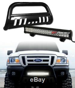 Black Hd Bull Bar Bumper Grille Guard+120W CREE LED Light For 98-11 Ford Ranger
