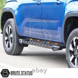 Black M30 Side Steps with LEDs for Ford Ranger 2012+ T6 T7 T8 Heavy Duty