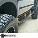 Black Side Steps with LEDs for Ford Ranger 2019+ Running Boards T8 (Heavy Duty)