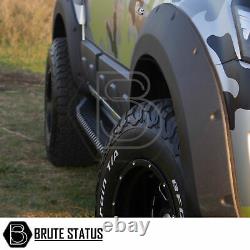 Black Side Steps with LEDs for Ford Ranger 2019+ Running Boards T8 (Heavy Duty)
