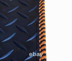 Boot Mat for Ford Ranger Raptor 2023 On Black Rubber Orange Stripe Trim