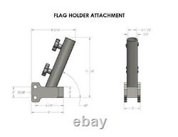 BulletProof Hitches Black Flag Holder Attachment For All Class 4 & 5 Hitches