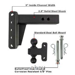 BulletProof Hitches Extreme Duty 2.5 Solid Shank 4 Drop/Rise 36,000 LBS Hitch