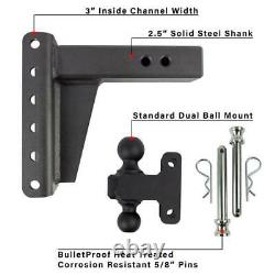 BulletProof Hitches Extreme Duty 2.5 Solid Shank 6 Drop/Rise 36,000 LBS Hitch