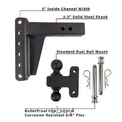 BulletProof Hitches Heavy Duty 2.5 Solid Shank 6 Drop/Rise 22,000 LBS Hitch