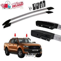 Car Roof Rails Rack Carrier Rail Bar For Ford Ranger Double Cab T6/T7 2012-2020