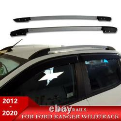 Car Roof Rails Rack Carrier Rail Bar For Ford Ranger Double Cab T6/T7 2012-2020