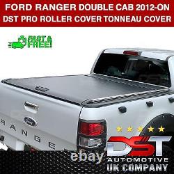 DST PRO ROLLER COVER FORD RANGER WILDTRAK 12-on LOAD BED ROLL TOP COVER SILVER