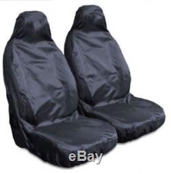For Ford Ranger All years Heavy Duty Black Waterproof Car Seat Covers 2 x Fronts