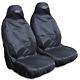 For Ford Ranger Wildtrack Heavy Duty Black Waterproof Car Seat Covers 2 x Fronts