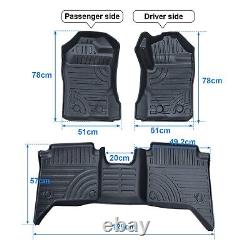 For Ford Ranger Wildtrak 2023-2024 D/CAB 3D Tailored Floor Mats TPE Rubber Tray