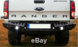 Ford Ranger 16+ Replacement Heavy Duty Rear Bumper With Led's Black Off Road
