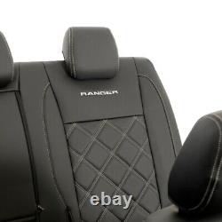 Ford Ranger Limited 2012+ Heavy Duty Leatherette All Seat Covers & Logo 873 874