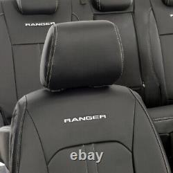 Ford Ranger Limited 2012+ Heavy Duty Leatherette All Seat Covers & Logo 875 876