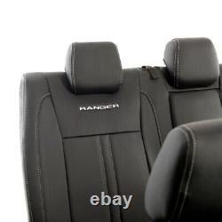 Ford Ranger Limited 2012+ Heavy Duty Leatherette All Seat Covers & Logo 875 876