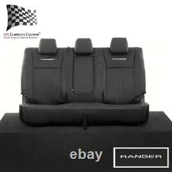 Ford Ranger Limited Heavy Duty Leatherette Rear Seat Covers &'ranger' Logo 876