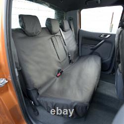 Ford Ranger Raptor Double Cab Heavy Duty Rear Seat Covers + Embroidery 305 Bem