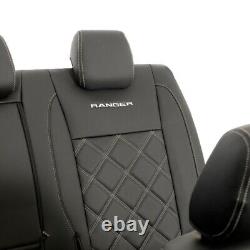 Ford Ranger T6 2012-18 Heavy Duty Leatherette All Seat Covers With Logo 873 874
