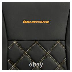 Ford Ranger T6 Wildtrack 2016-18 Heavy Duty Leatherette Seat Covers Logo 803 804