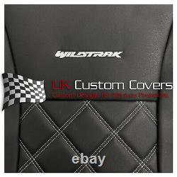 Ford Ranger T6 Wildtrack 2016-18 Heavy Duty Leatherette Seat Covers Logo 835 836