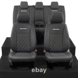 Ford Ranger T6 Wildtrack 2016-18 Heavy Duty Leatherette Seat Covers Logo 846 847