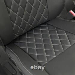 Ford Ranger T6 Wildtrack 2016-18 Heavy Duty Leatherette Seat Covers Logo 846 847