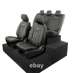 Ford Ranger T8 (2018+) Heavy Duty Leatherette All Seat Covers With Logo 873 874