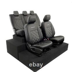 Ford Ranger T8 (2018+) Heavy Duty Leatherette All Seat Covers With Logo 873 874