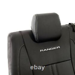 Ford Ranger T8 2018+ Heavy Duty Leatherette Rear Seat Covers &'ranger' Logo 876