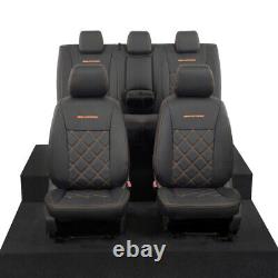 Ford Ranger T8 Wildtrack 2018+ Heavy Duty Leatherette Seat Covers Logo 803 804