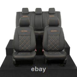 Ford Ranger T8 Wildtrack 2018+ Heavy Duty Leatherette Seat Covers Logo 803 804