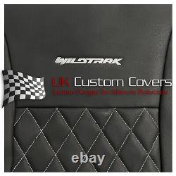 Ford Ranger T8 Wildtrack (2018+) Heavy Duty Leatherette Seat Covers Logo 846 847
