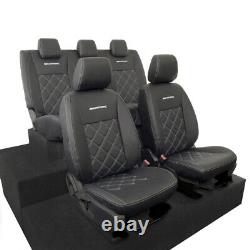 Ford Ranger T8 Wildtrak (2018+) Heavy Duty Leatherette Seat Covers Logo 835 836