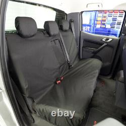 Ford Ranger Wildtrak (2006-2012) Heavy Duty Full Set Seat Covers Black 153 154