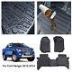 Front & Rear Rubber Floor Mats 3D Tailored For Ford Ranger T6 2012-2014 4-Doors