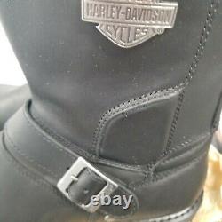 Harley Davidson Mens 10.5 10 Black Leather Motorcycle Boots Heavy Duty Toe