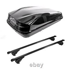 Heavy Duty Steel Lockable Roof Bars With Roof Box 420L For Ford RANGER 2011-2018