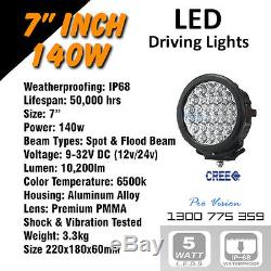 LED Driving Lights 2x 140w 7 Heavy Duty CREE 12/24v AAA+ 2015 AWESOME