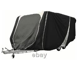 Leisurewize Caravan Cover 17 19ft Heavy Duty 3 Ply Breathable Charcoal Grey