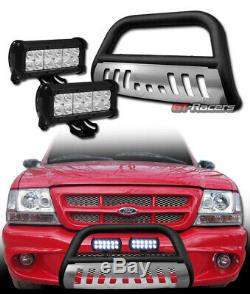 Matte Black Bull Bar Bumper Guard Skid+36W CREE LED Light For 98-11 Ford Ranger