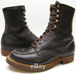 Mens Vintage Ranger Heavy Duty Shoes Lace Up Moc Toe Leather Hunting Boots 7 Ee